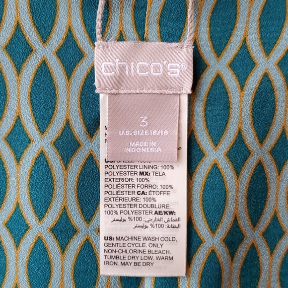 Chico's Reversible Mixed Floral-Geometric Kimono - Picture 9 of 9